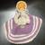 Vintage 60's Purple & White Crochet Toilet Paper Cover, Girl w/Bonnet 1 thumbnail