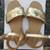 Girl's Size 3 Cat & Jack brand gold SANDALS 1 thumbnail