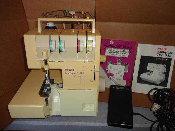 PFAFF Hobbylock 788 Serger Sewing Machine With Foot Pedal & Manual 1