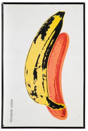 Framed 24 x 36 (After) Andy Warhol Banana Litho Poster - arts