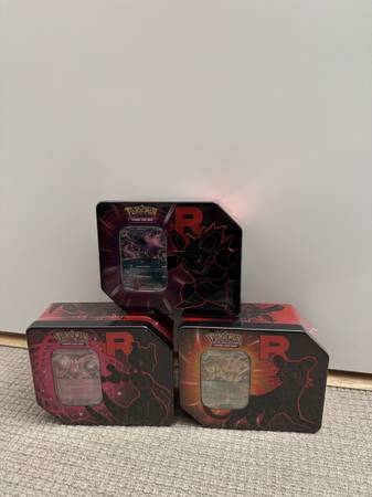 Pokemon destined rivals team rocket tin full set 1