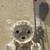 Small Crystal Teddy Bear Holding Heart Balloon Figurine: 1 thumbnail