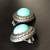 Vintage silver-toned clip on earrings with semi-precious stone 4 thumbnail