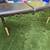 Vintage Portable Folding Massage Table Brown Upholstered top and wooden legs 2 thumbnail