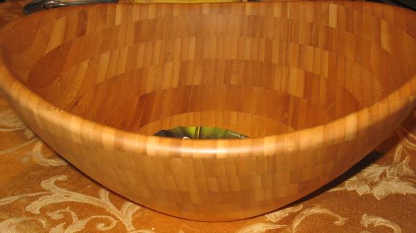 Large Totally bamboo salad set(bowl,server set) 1