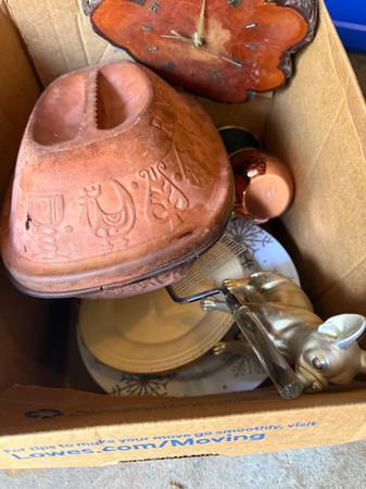 Box dishes etc from prior owners of house 1
