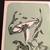 Signed Carolyn Fitz-Simon 1966 linocut print Frogs  & Mushrooms A314 5 thumbnail