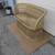 Nice Tan Wicker Loveseat and with White Cushion Like New. 4 thumbnail