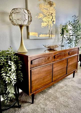 DIXIE Mid century Dresser / tall dresser/ king bed/ Mirror