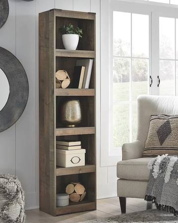 NEW Ashley Trinell Pier Narrow Tall Bookcase Book Case Shelf Bookshelf 1
