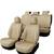 Feinepro Beige Car Seat Covers Full Set - Breathable Faux Leather Brand new - do 1 thumbnail