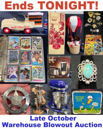 ENDS TONIGHT - Late October Warehouse Blowout Auction 1