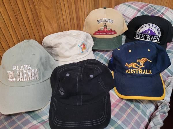 6 BASEBALL STYLE HATS CAPS 1