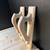 Handcrafted Wooden Sauna Door Handle Set • Natural Unfinished Wood • I 3 thumbnail