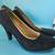 Size 8 RAMPAGE Black 3.5" High Heel Shoes w/ Silver Zipper Back 1 thumbnail