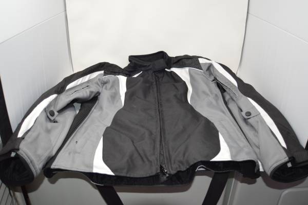 Bilt Motorcyle Jacket Large BLW-5 Black -g68 1
