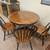 SOLID WOOD EXPANDING DINING ROOM TABLE AND 4 CHAIRS 1 thumbnail