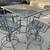 Bar height, all metal 5 piece patio/balcony set, with swivel chairs. 4 thumbnail