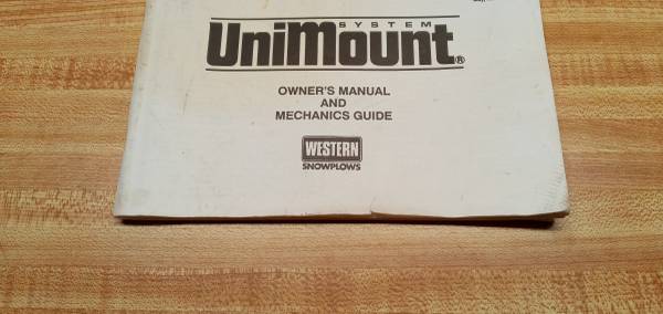 Western Snowplow Manual 1