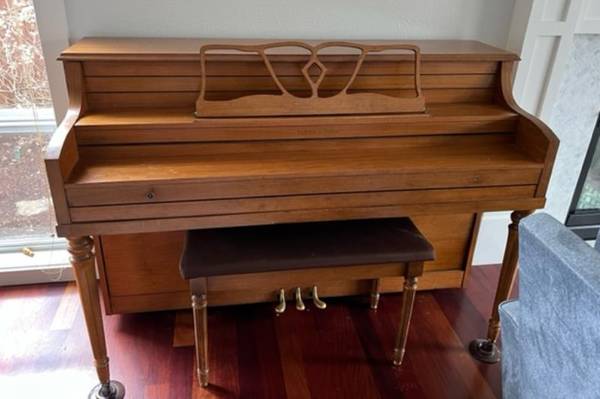 Vintage Ivers & Pond Console Piano Style 12 Custom Deluxe with Bench 1