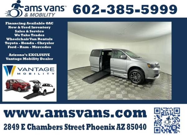 AMS Vans 602-385-5999 2016 Dodge Side Entry Wheelchair Accessible Van 1