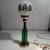 Vintage BAR Lamp green bottle milk glass globe 19.5 in 3 thumbnail