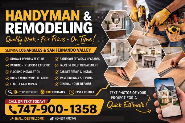 🎈Low Price$🌞ELECTRIC/PLUMBER HANDYMAN 7479001358 FREE EST 1