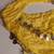 yellow belly dance hip scarf with gold coins. 2 thumbnail