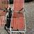 vintage Aluminium chairs with wood slats 5 thumbnail