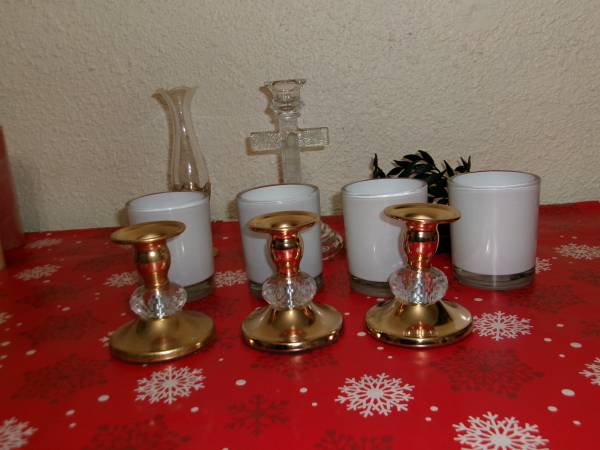10 various CANDLE HOLDERS. like new ~ not used. only 10/$15.00 * 1