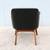 Vintage Mid-Century Modern Black Naugahyde & Walnut Executive Armchair 11 thumbnail