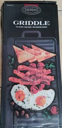 Louisiana Cast Iron Griddle Large 10x20 1