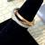 Diamonique Italia Gold Clad Sterling Silver Interlocking Rings, Size 6 9 thumbnail