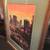 Framed New York City Park Sunset Watercolor Signed 7 thumbnail