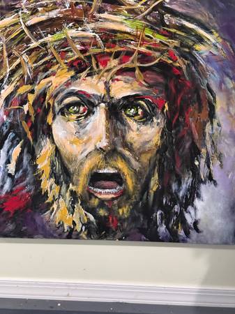 Large 40x40 Original Painting- Titled Sacrifice 1