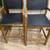 Brand New Set of 2 Acacia Wood Bar Height Patio Stools Black Mesh Seat 1 thumbnail