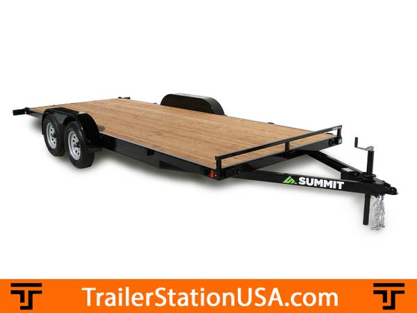 Summit 7x16 7K Flatdeck Car Hauler Trailer - Alpine 1