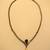 Vintage necklace with purple stone and faux pendant 2 thumbnail