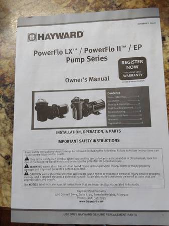 Hayward pool pump 1