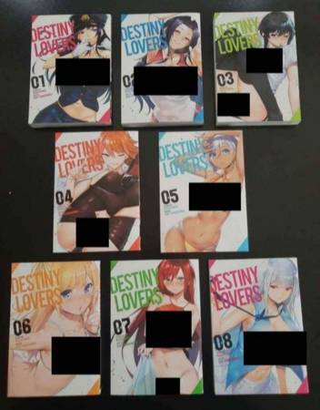 Destiny Lovers Manga Mature Explicit Content Volumes 1-8 Books 1