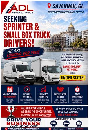 ***CURRENTLY SEEKING SMALL BOX TRUCKS/SPRINTERS ASAP*** 1