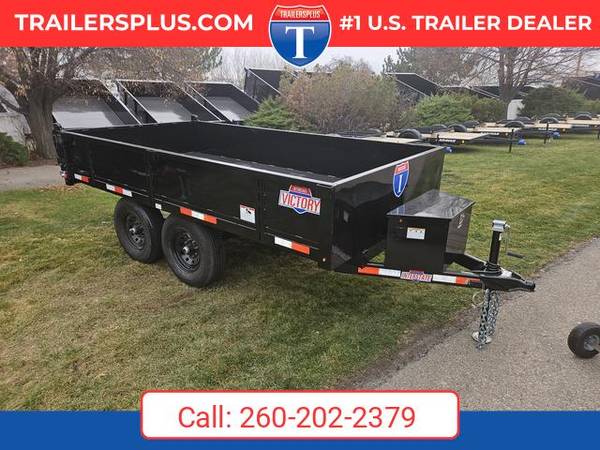 2027 Interstate 6X12 Victory Bumper Pull Dump 10K Trailer Black 1
