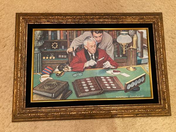 NORMAN ROCKWELL FRAMED "THE COLLECTOR" FOR FRANKLIN MINT 1
