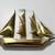 Mid Century Modern MCM Brass Sailboat Wall Hanging Sculpture Decor 6 thumbnail