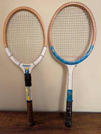 Vintage Wooden Tennis Racquet Racket lot of 2 1