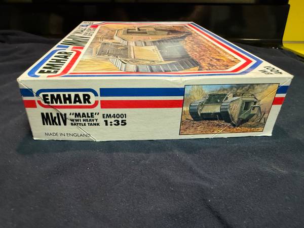 Vintage Emhar 1/35 WWI MkIV Male Heavy Battle Tank Kit #EM 4001 - $20 (Bellevue)63444089918337124
