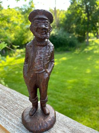 Vintage RED MILL Handcrafted 10" Sailor Fisherman Seaman Carved Figure 1