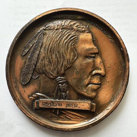 2.5" Solid Bronze Buffalo Lucky Nickel Almar Metal Arts Chadron Nebr 1