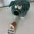Muddy Waters stoneware art pottery green speckled pig piggy bank college fund Co 2 thumbnail