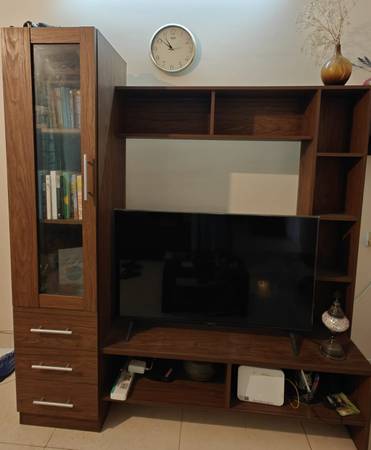 TV Unit and 2 Two-seater sofas with cushions 1